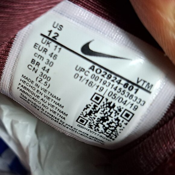 %Size 12 Men Nike Air Max 720 Night Maroon AO2924-601 Sneakers / A 27 main image 6
